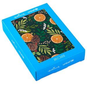 New! Hallmark Lush Citrus & Botanicals Christmas Cards UNICEF Holiday Box of 20